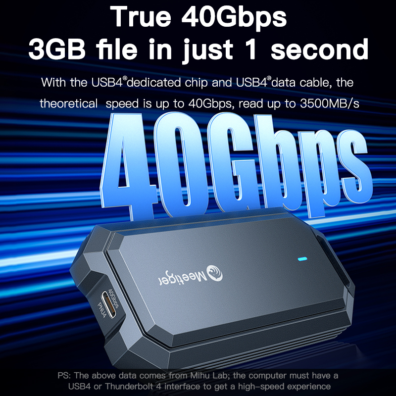 Meetiger 40Gbps M.2 SSD-Gehäus – Usb4 40Gbps External Ssd 8Tb Bewertung und Preis